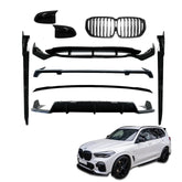Bmw X5 G05 2018-2022 - Black Knight Aero Kit Full - With Grill & Mirror Caps